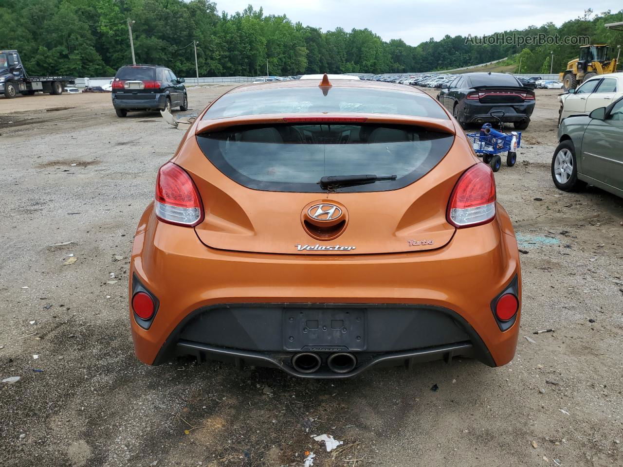 2013 Hyundai Veloster Turbo Orange vin: KMHTC6AE0DU136673