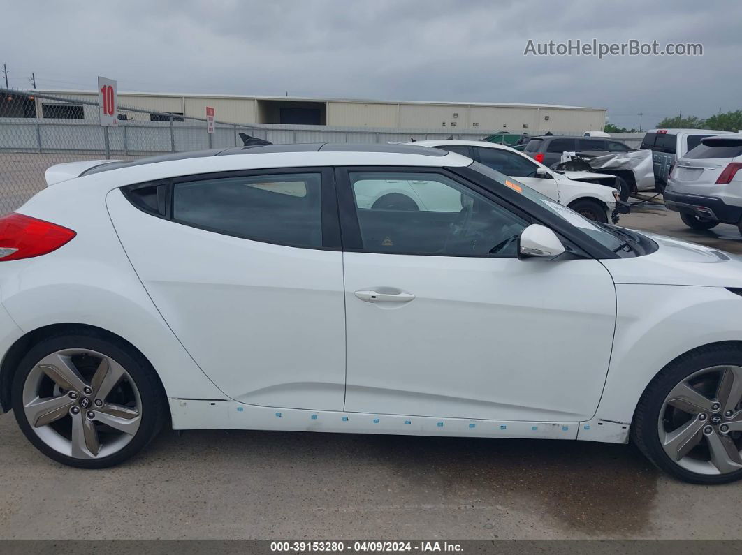 2013 Hyundai Veloster Turbo W/black Белый vin: KMHTC6AE0DU161721