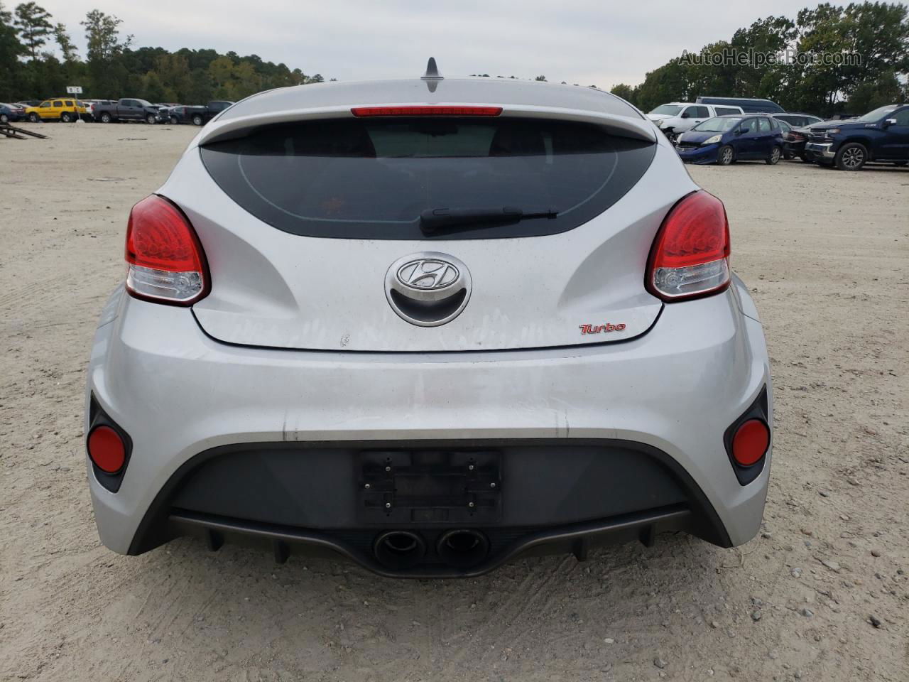 2013 Hyundai Veloster Turbo Silver vin: KMHTC6AE0DU161850