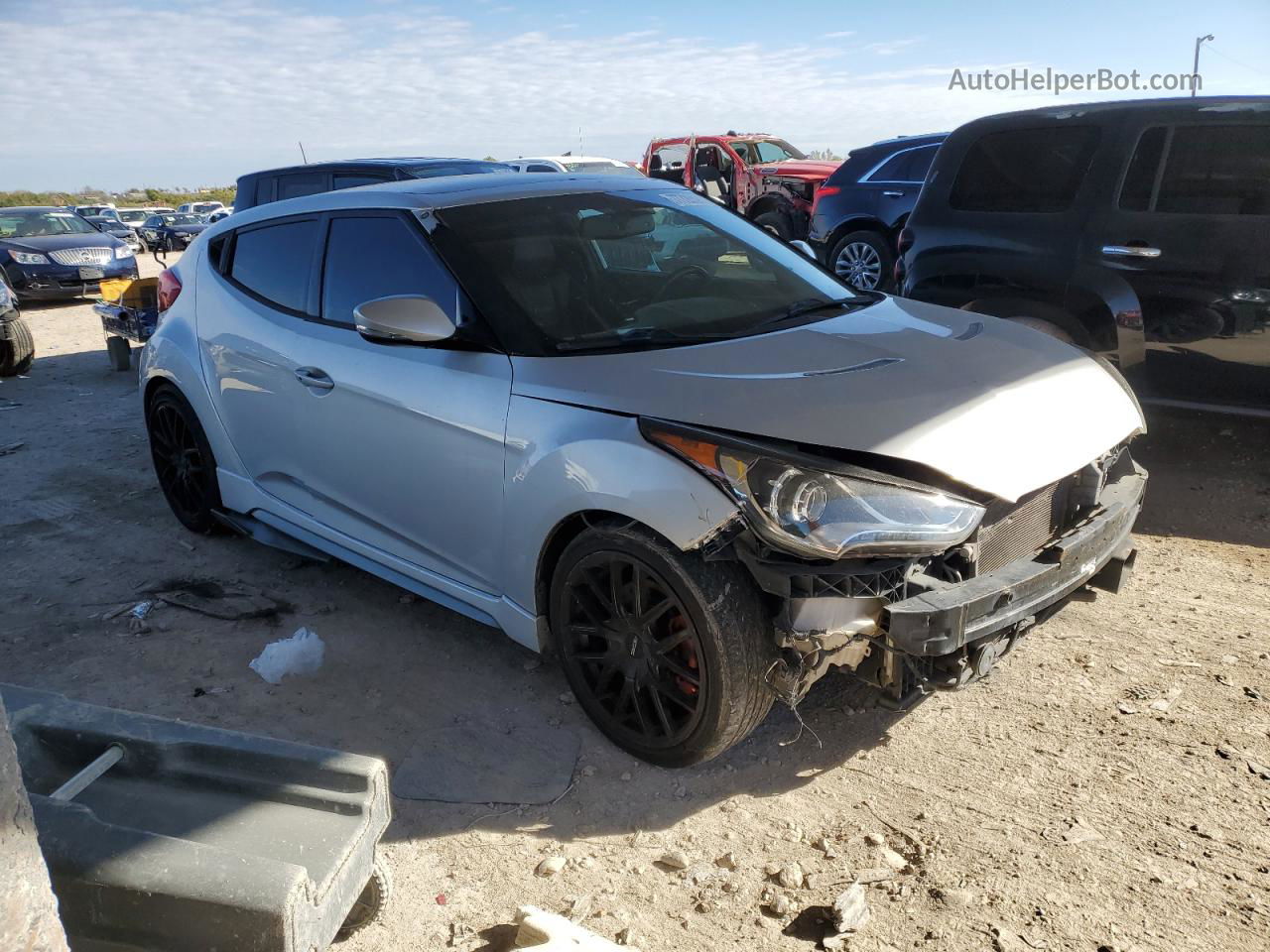 2013 Hyundai Veloster Turbo White vin: KMHTC6AE0DU170614