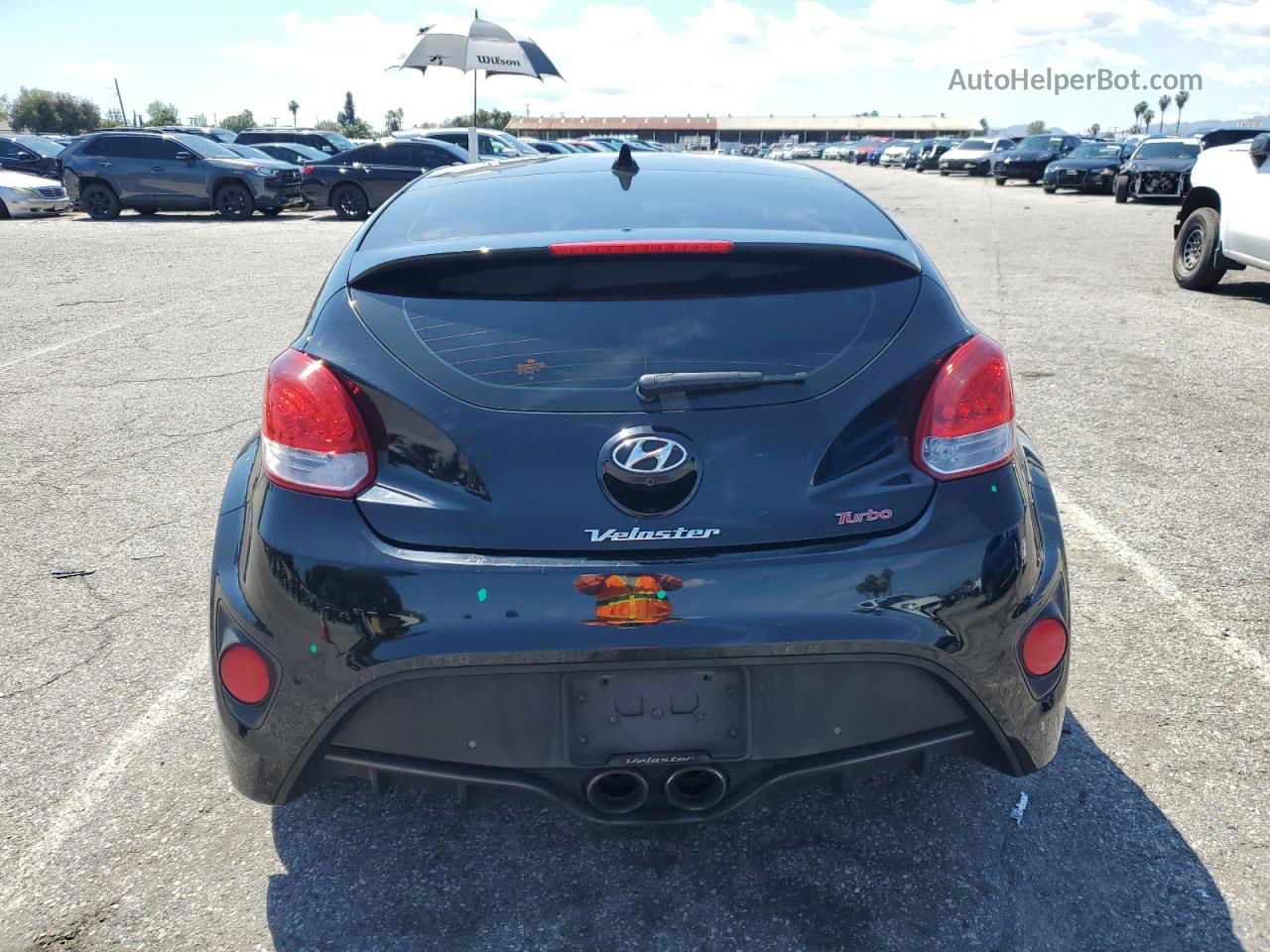 2013 Hyundai Veloster Turbo Black vin: KMHTC6AE0DU173402