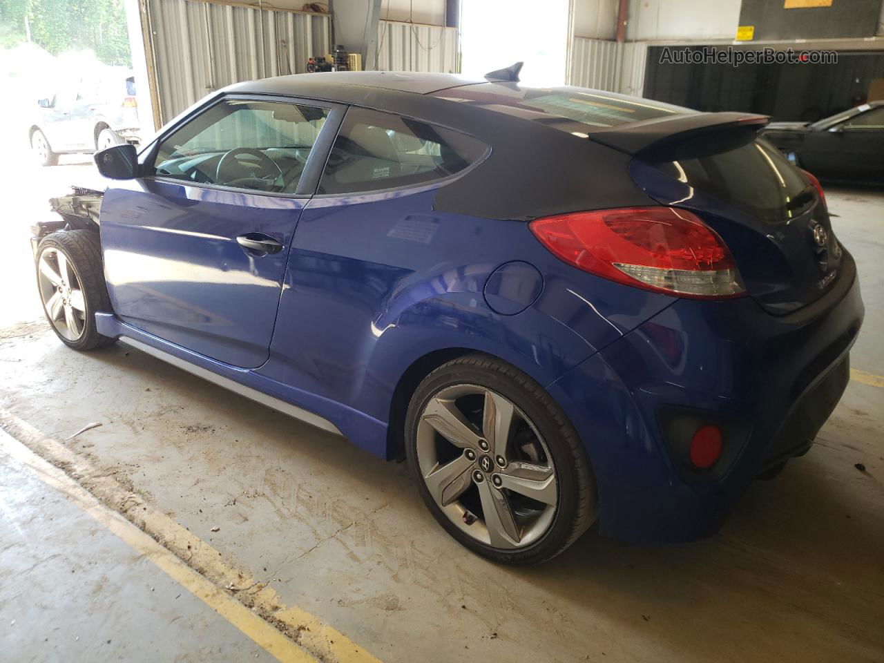 2013 Hyundai Veloster Turbo Blue vin: KMHTC6AE0DU180480