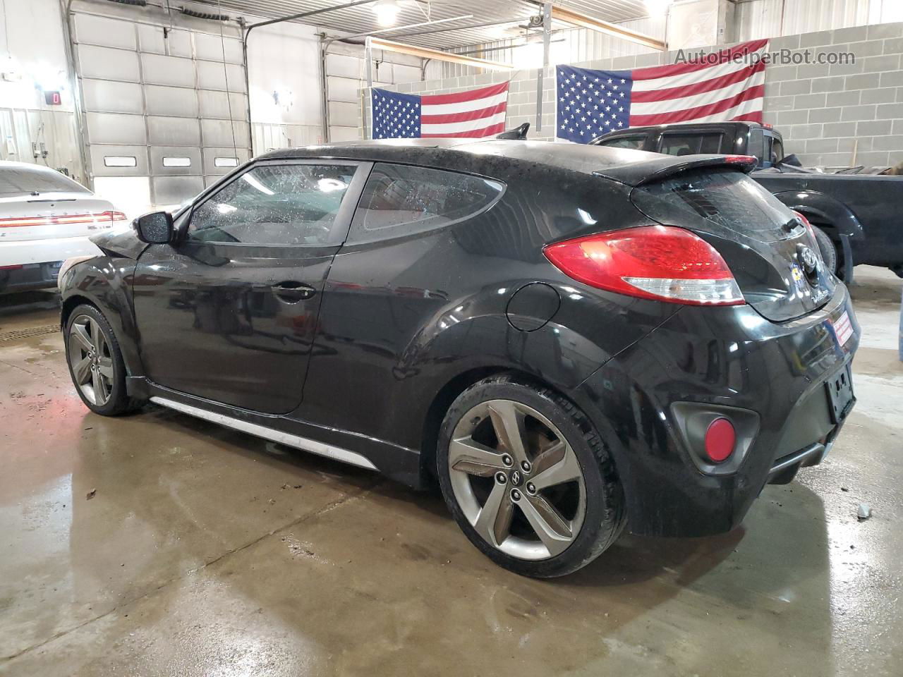 2013 Hyundai Veloster Turbo Black vin: KMHTC6AE1DU084311