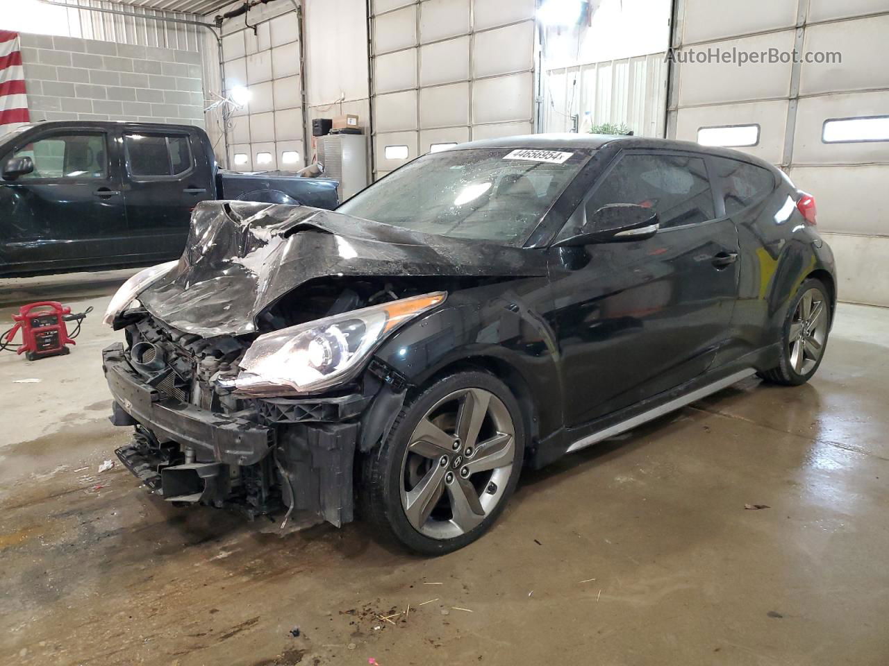 2013 Hyundai Veloster Turbo Black vin: KMHTC6AE1DU084311