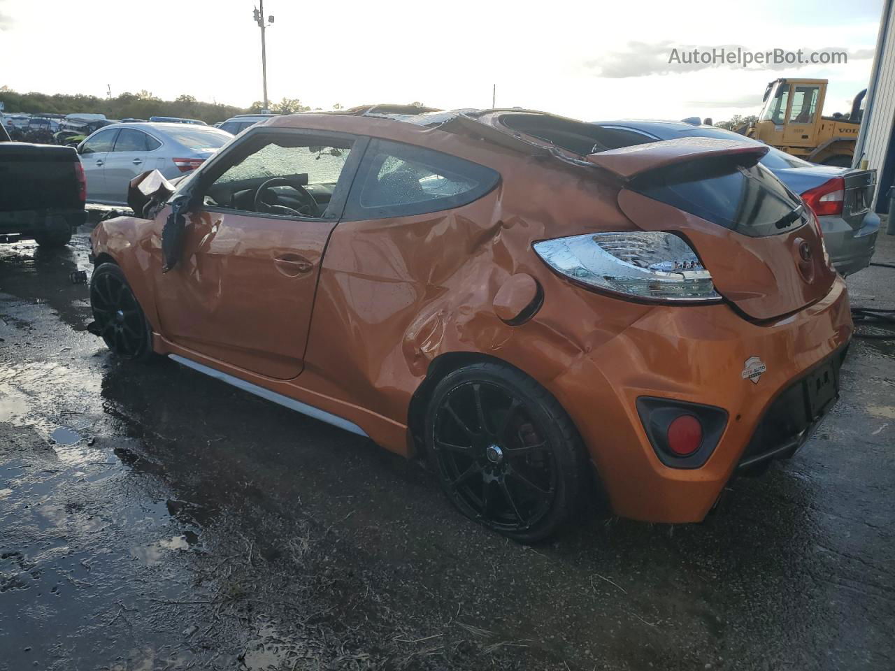 2013 Hyundai Veloster Turbo Orange vin: KMHTC6AE1DU096989