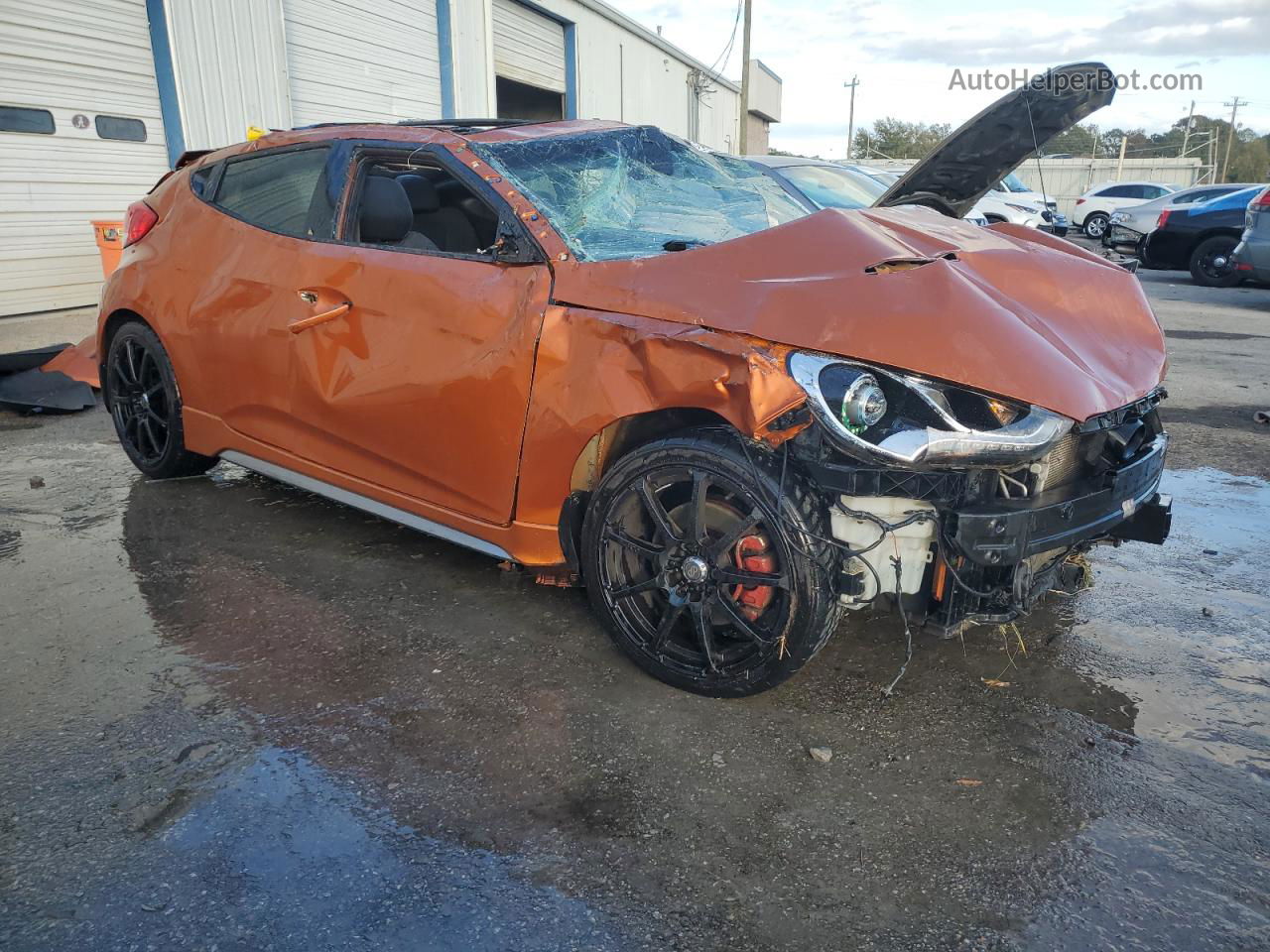 2013 Hyundai Veloster Turbo Оранжевый vin: KMHTC6AE1DU096989