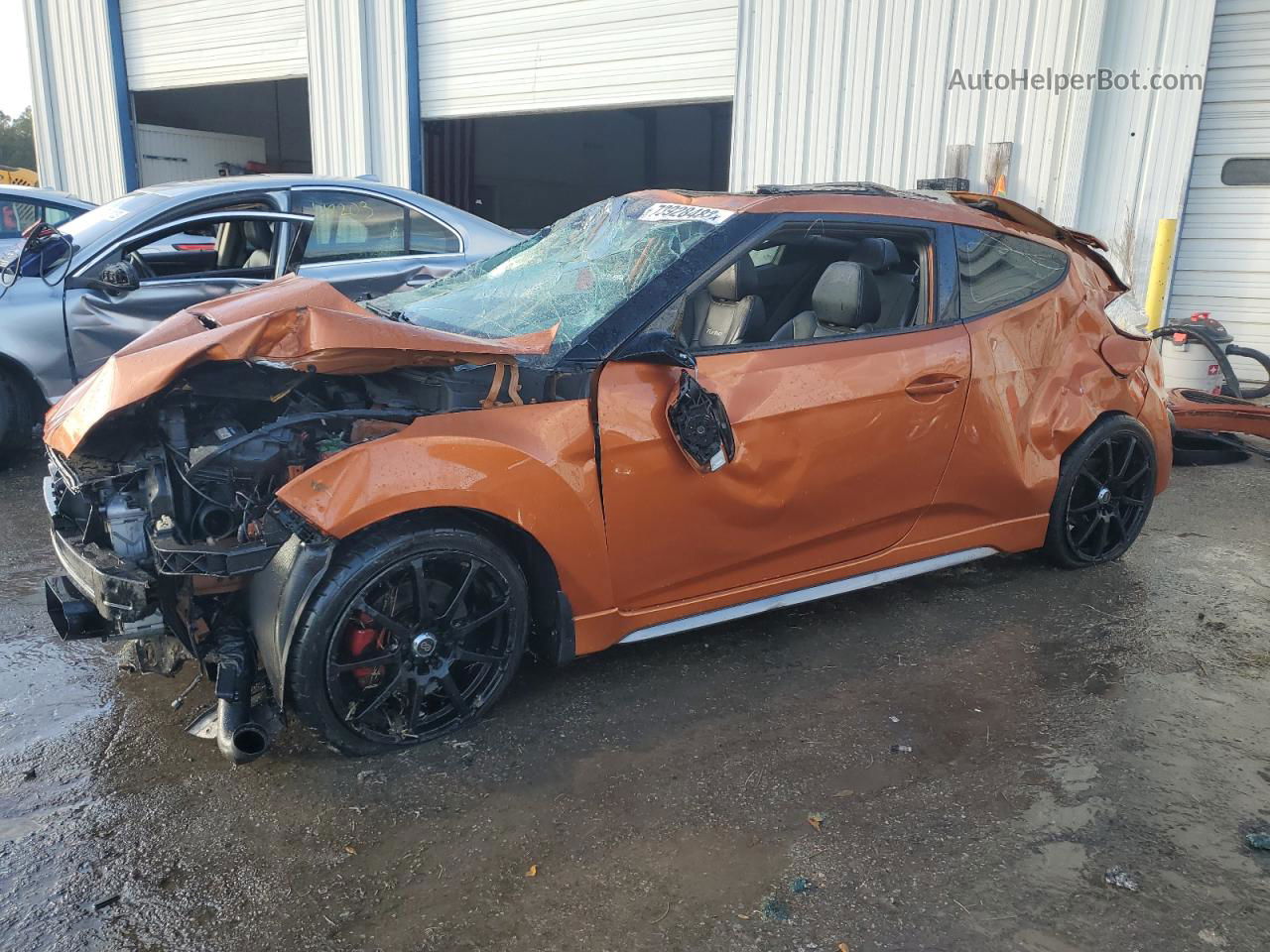 2013 Hyundai Veloster Turbo Orange vin: KMHTC6AE1DU096989