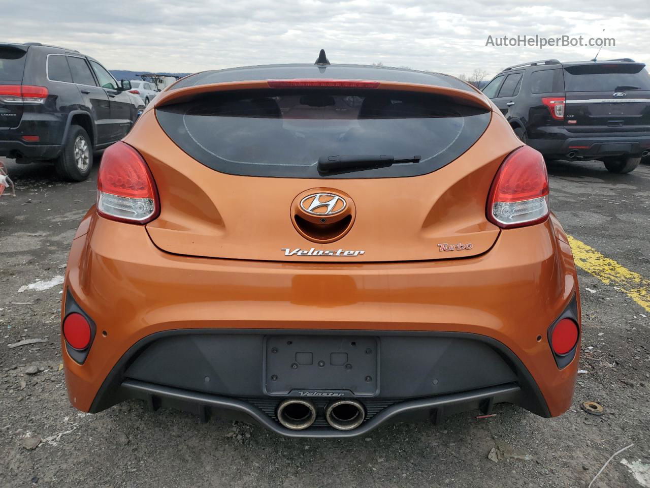 2013 Hyundai Veloster Turbo Оранжевый vin: KMHTC6AE1DU129487