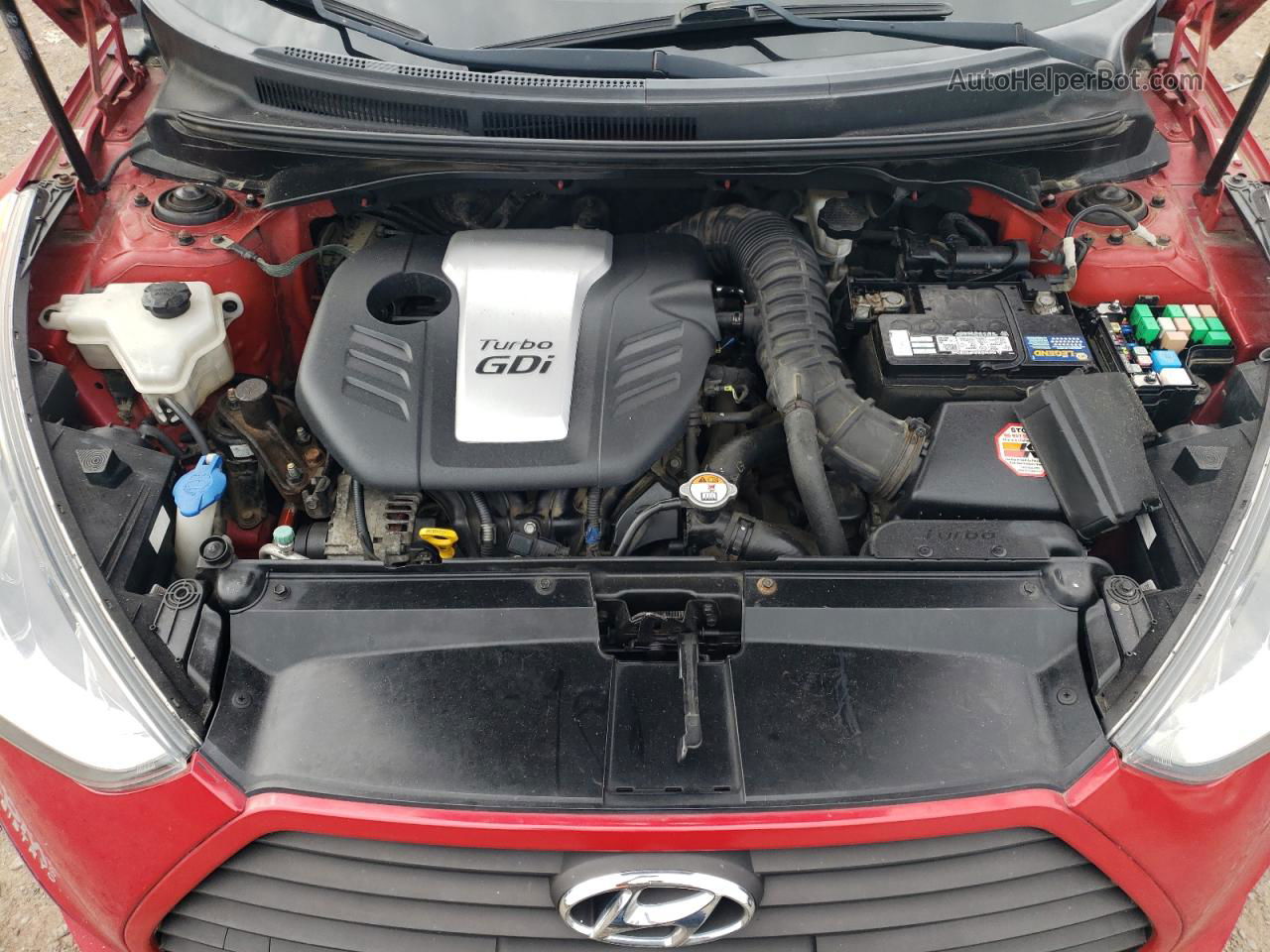 2013 Hyundai Veloster Turbo Red vin: KMHTC6AE1DU149058