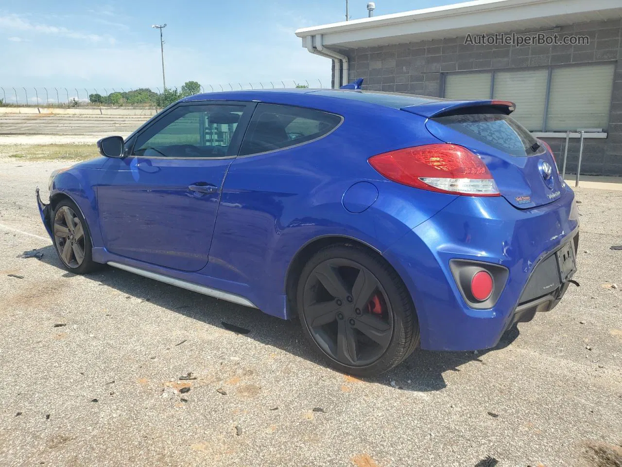 2013 Hyundai Veloster Turbo Blue vin: KMHTC6AE1DU155295