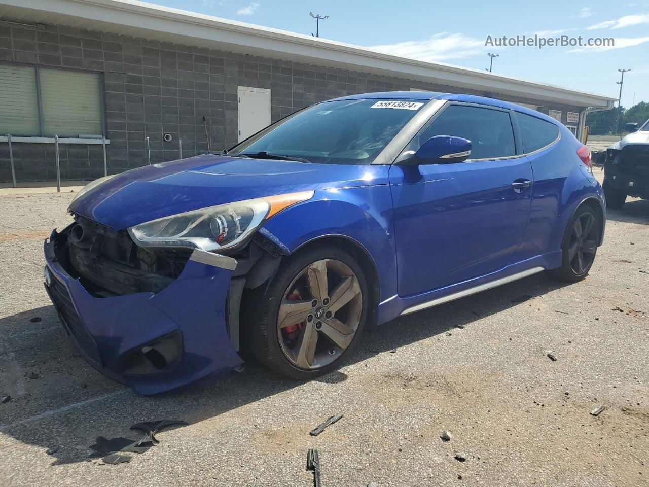 2013 Hyundai Veloster Turbo Blue vin: KMHTC6AE1DU155295