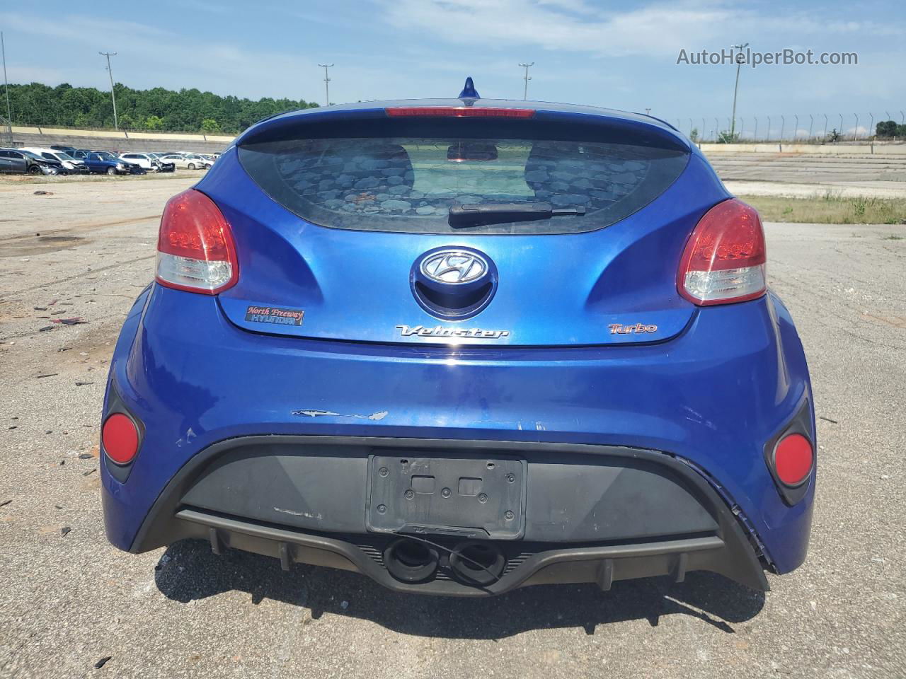 2013 Hyundai Veloster Turbo Blue vin: KMHTC6AE1DU155295