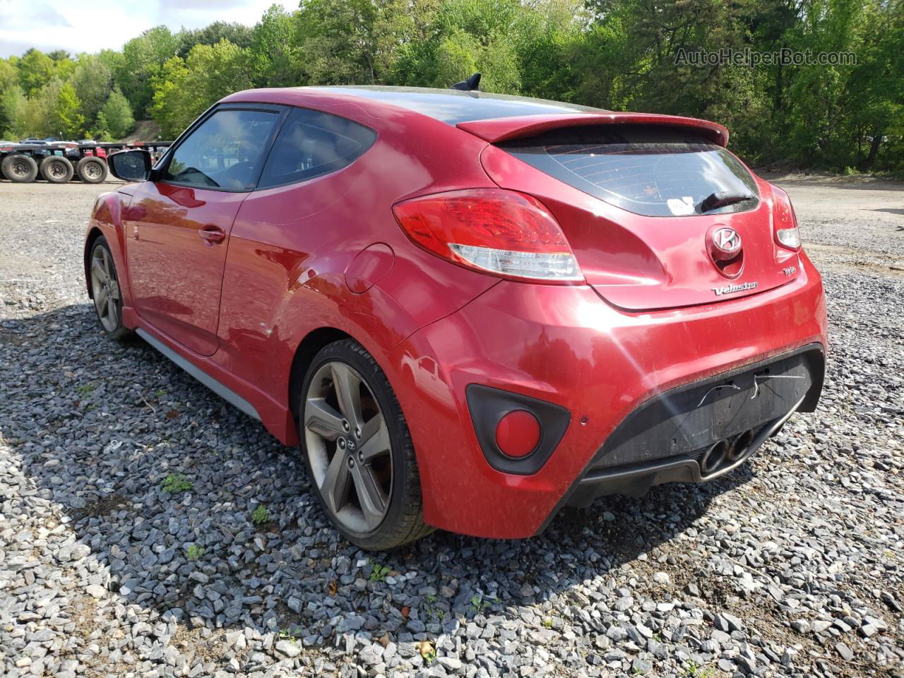 2013 Hyundai Veloster Turbo Red vin: KMHTC6AE1DU171321