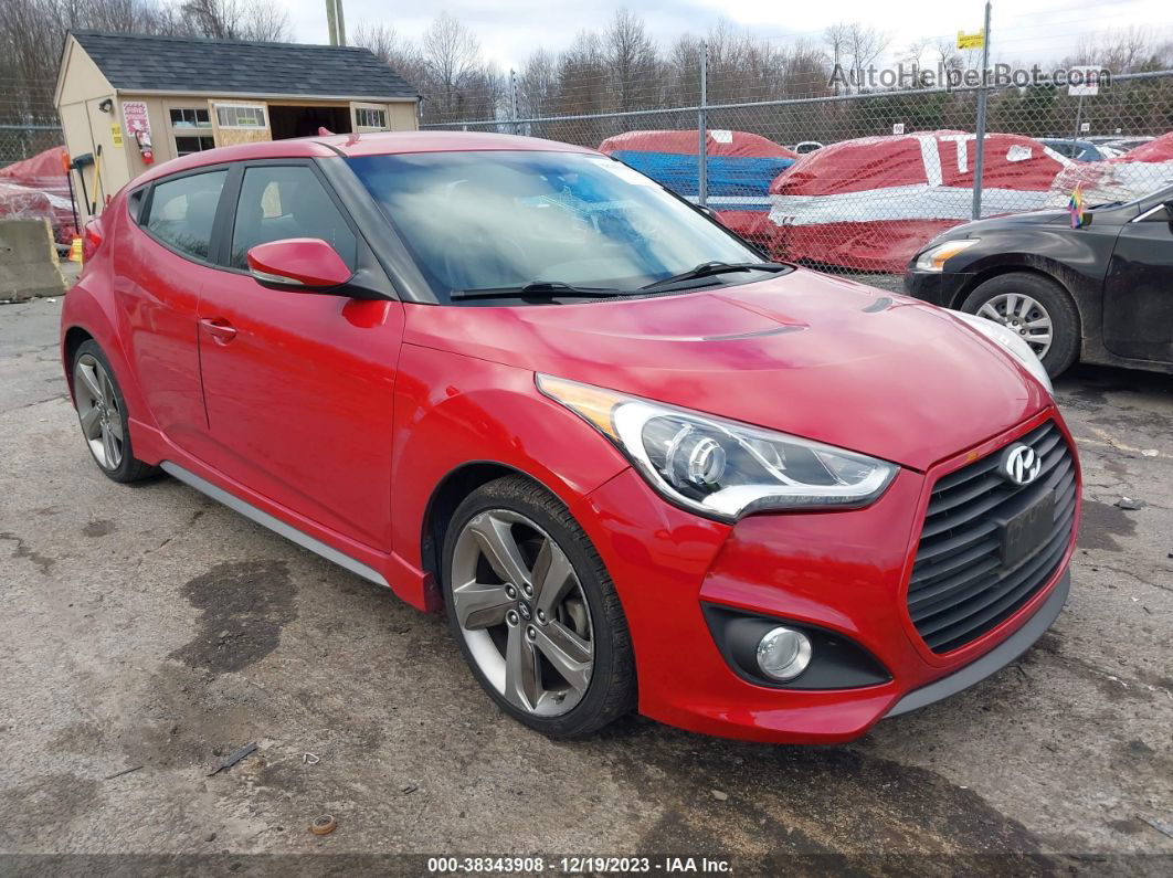 2013 Hyundai Veloster Turbo W/black Красный vin: KMHTC6AE2DU116294