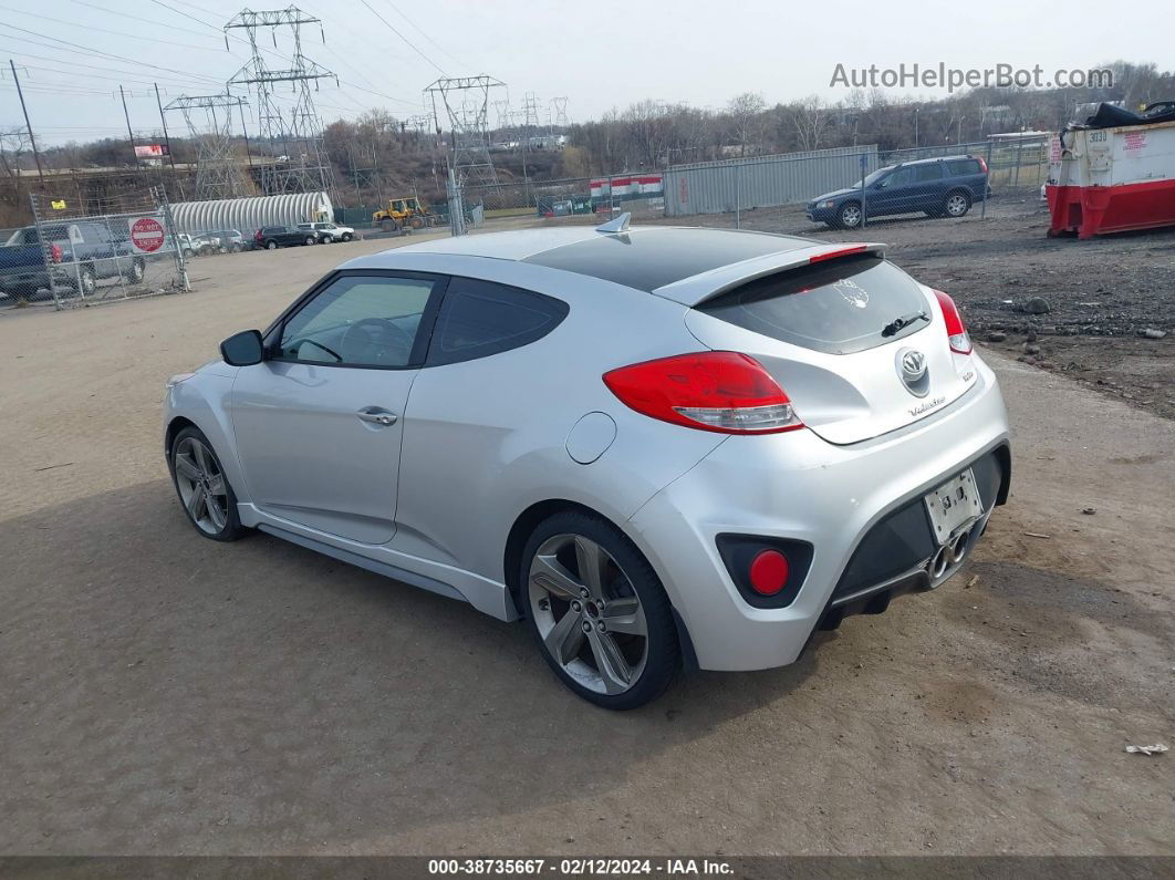 2013 Hyundai Veloster Turbo W/black Silver vin: KMHTC6AE2DU135086