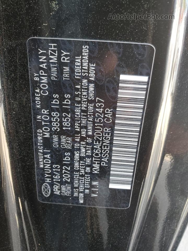 2013 Hyundai Veloster Turbo Black vin: KMHTC6AE2DU152437