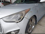 2013 Hyundai Veloster Turbo W/black Silver vin: KMHTC6AE2DU158769