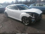 2013 Hyundai Veloster Turbo W/black White vin: KMHTC6AE2DU180903