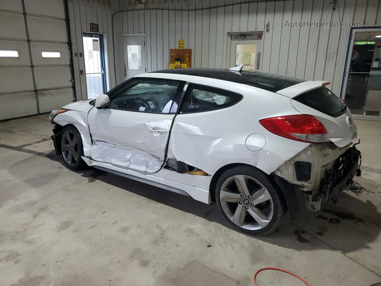 2013 Hyundai Veloster Turbo White vin: KMHTC6AE2DU181386