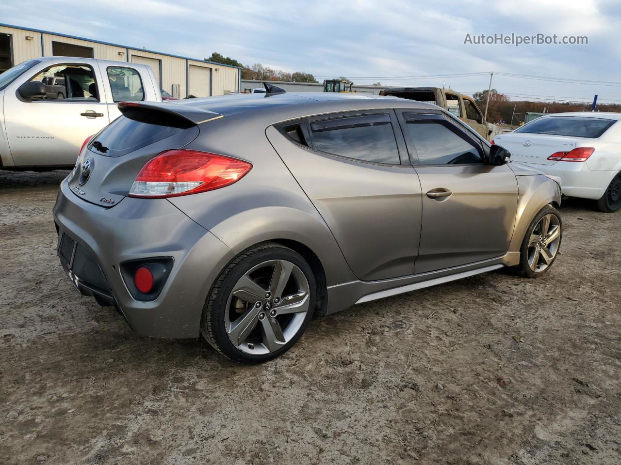 2013 Hyundai Veloster Turbo Gray vin: KMHTC6AE3DU121813