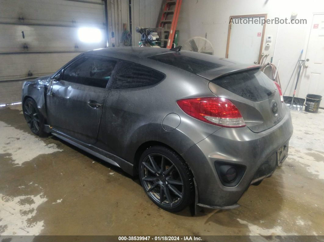 2013 Hyundai Veloster Turbo W/blue Gray vin: KMHTC6AE3DU145027