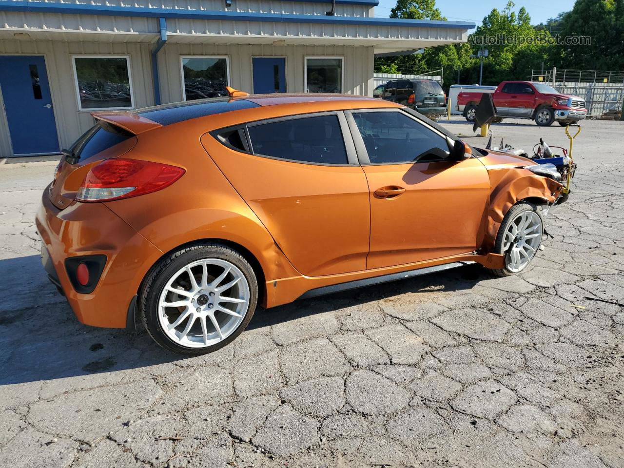 2013 Hyundai Veloster Turbo Оранжевый vin: KMHTC6AE3DU161969