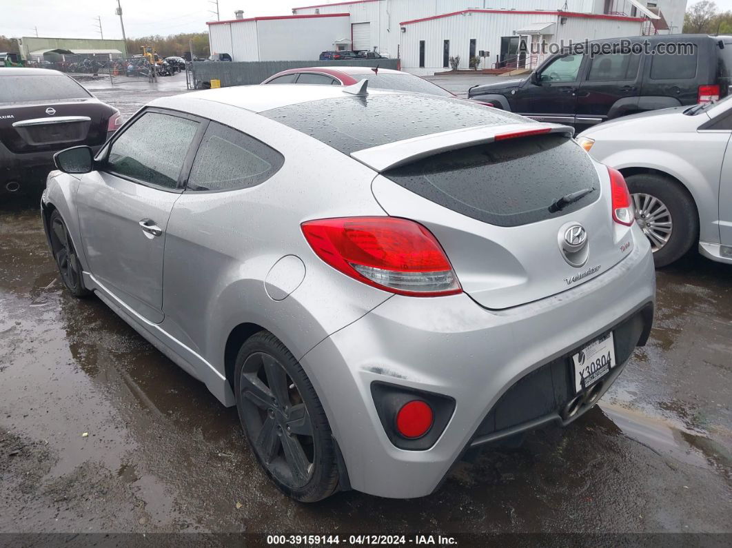 2013 Hyundai Veloster Turbo W/black Silver vin: KMHTC6AE3DU163995