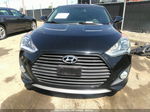 2013 Hyundai Veloster Turbo W/blue Black vin: KMHTC6AE4DU124008