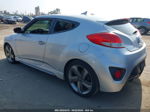 2013 Hyundai Veloster Turbo W/black Silver vin: KMHTC6AE4DU136269