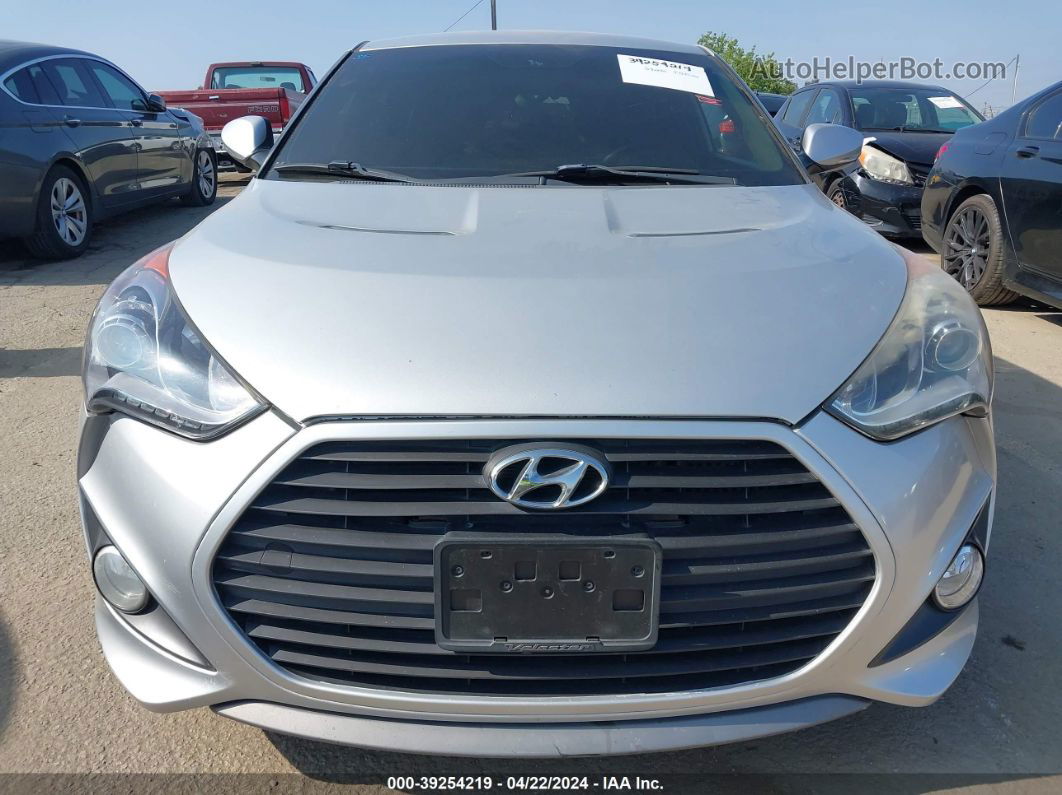 2013 Hyundai Veloster Turbo W/black Silver vin: KMHTC6AE4DU136269