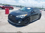 2013 Hyundai Veloster Turbo W/blue Black vin: KMHTC6AE4DU138314