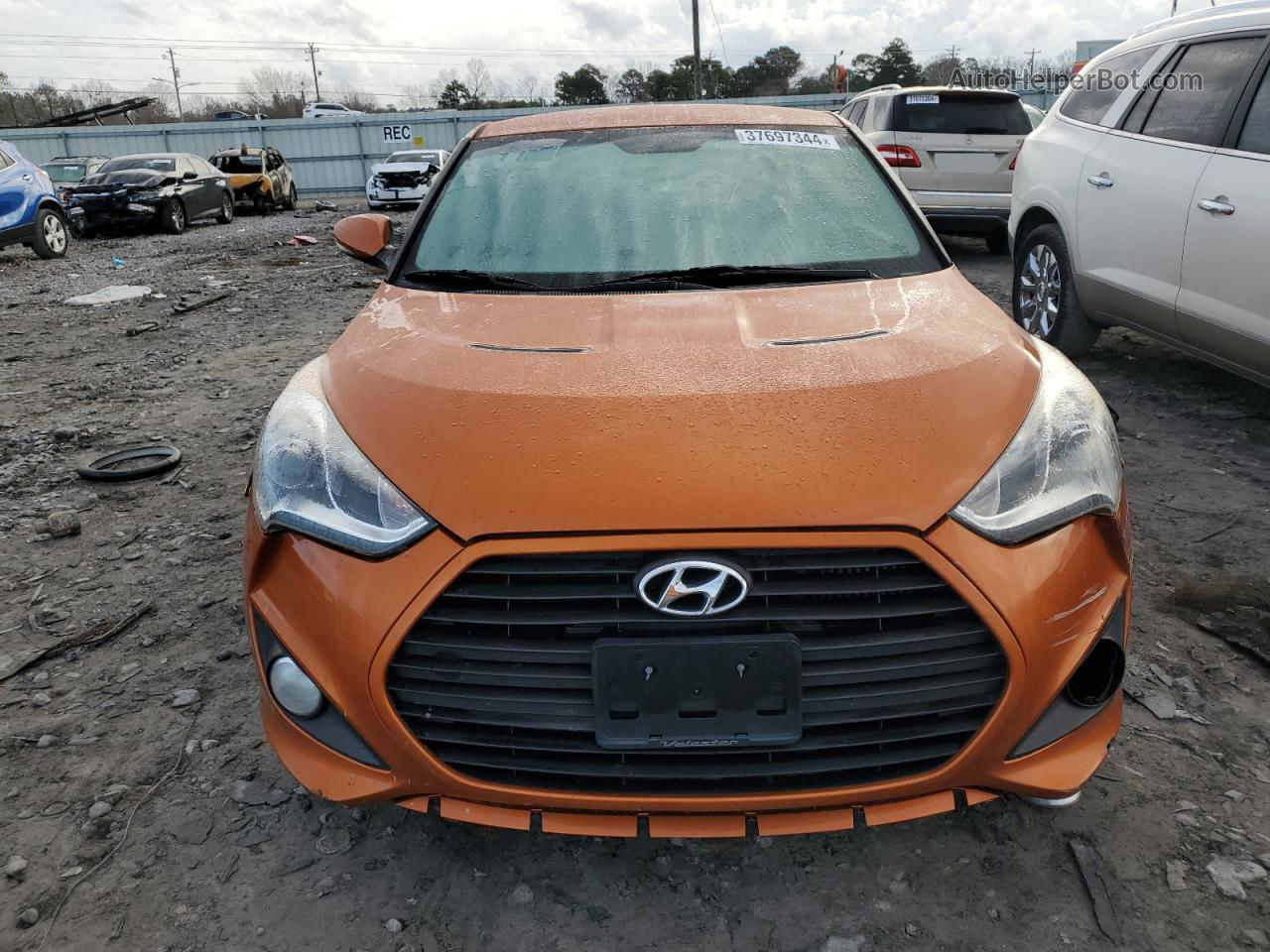 2013 Hyundai Veloster Turbo Orange vin: KMHTC6AE4DU168042