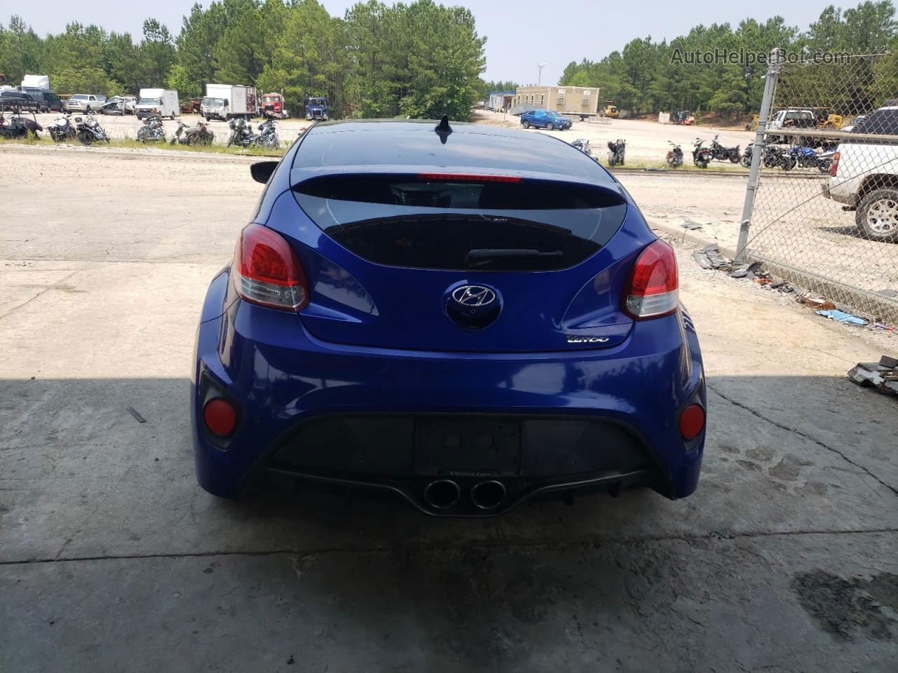 2013 Hyundai Veloster Turbo Blue vin: KMHTC6AE4DU168106