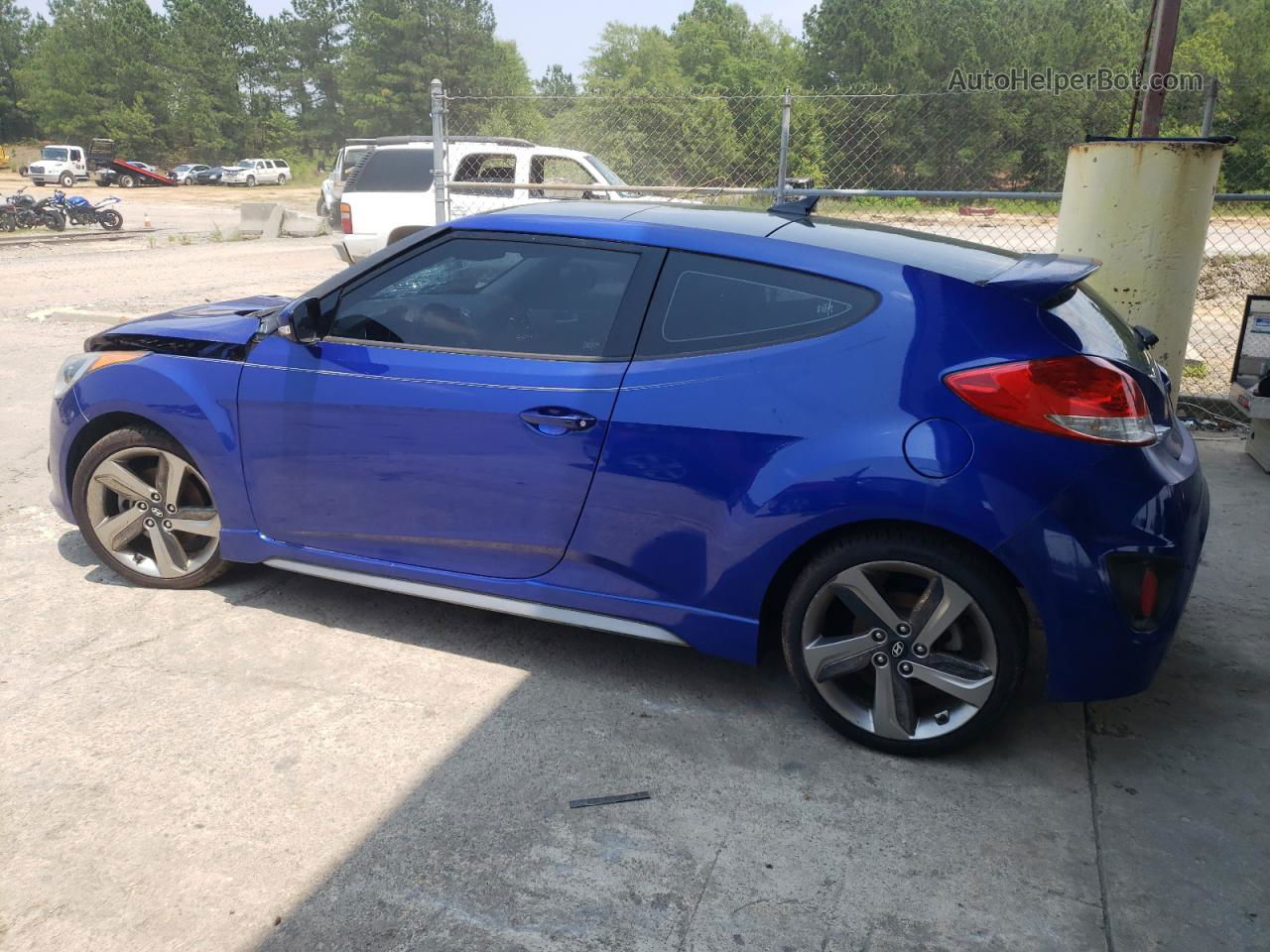 2013 Hyundai Veloster Turbo Blue vin: KMHTC6AE4DU168106