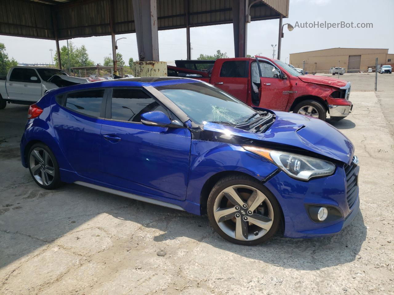 2013 Hyundai Veloster Turbo Синий vin: KMHTC6AE4DU168106