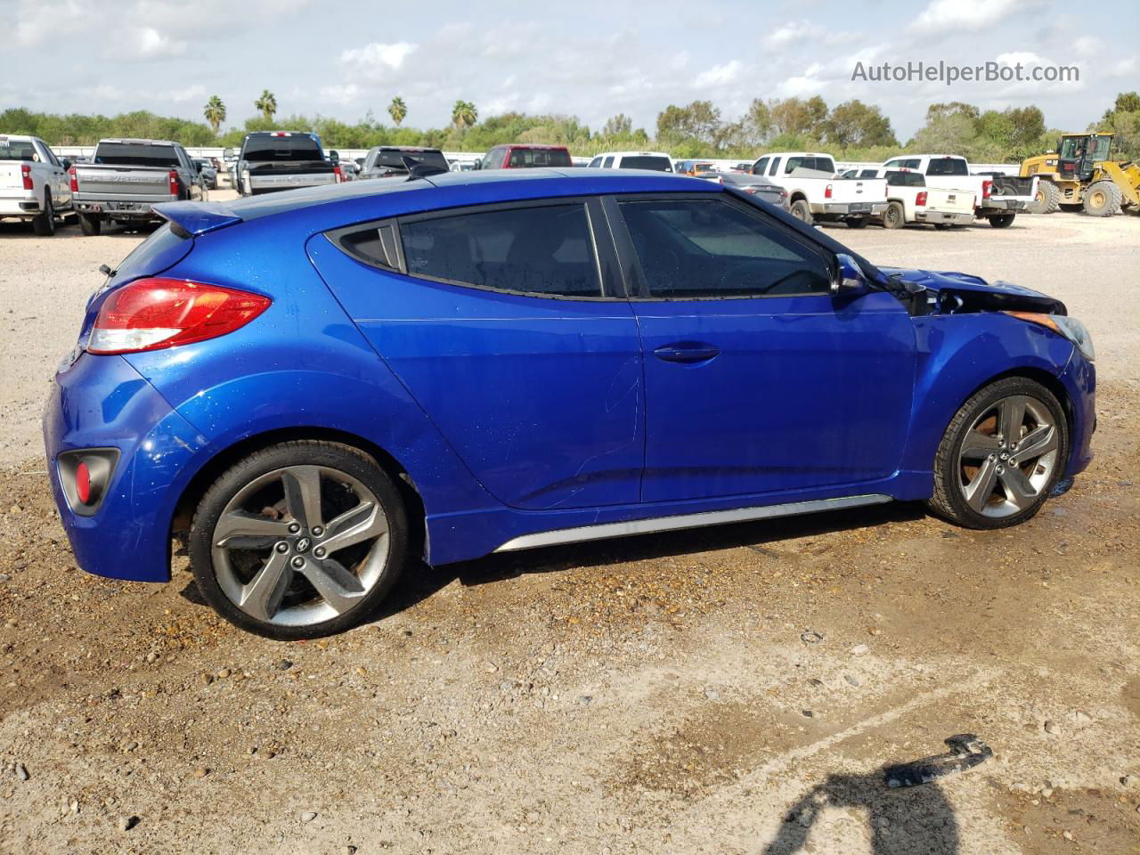 2013 Hyundai Veloster Turbo Blue vin: KMHTC6AE4DU168106