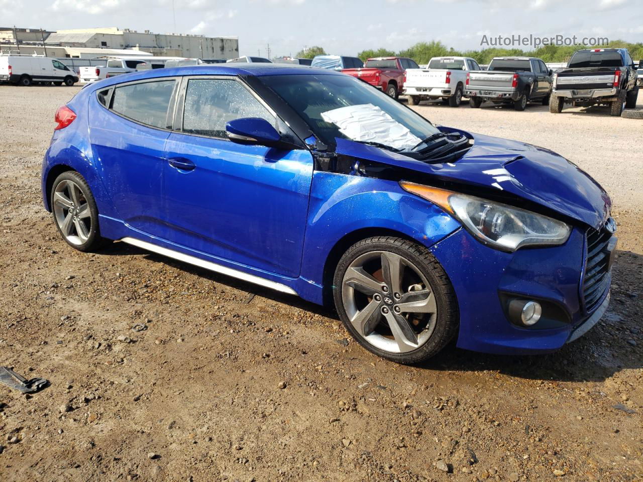 2013 Hyundai Veloster Turbo Blue vin: KMHTC6AE4DU168106