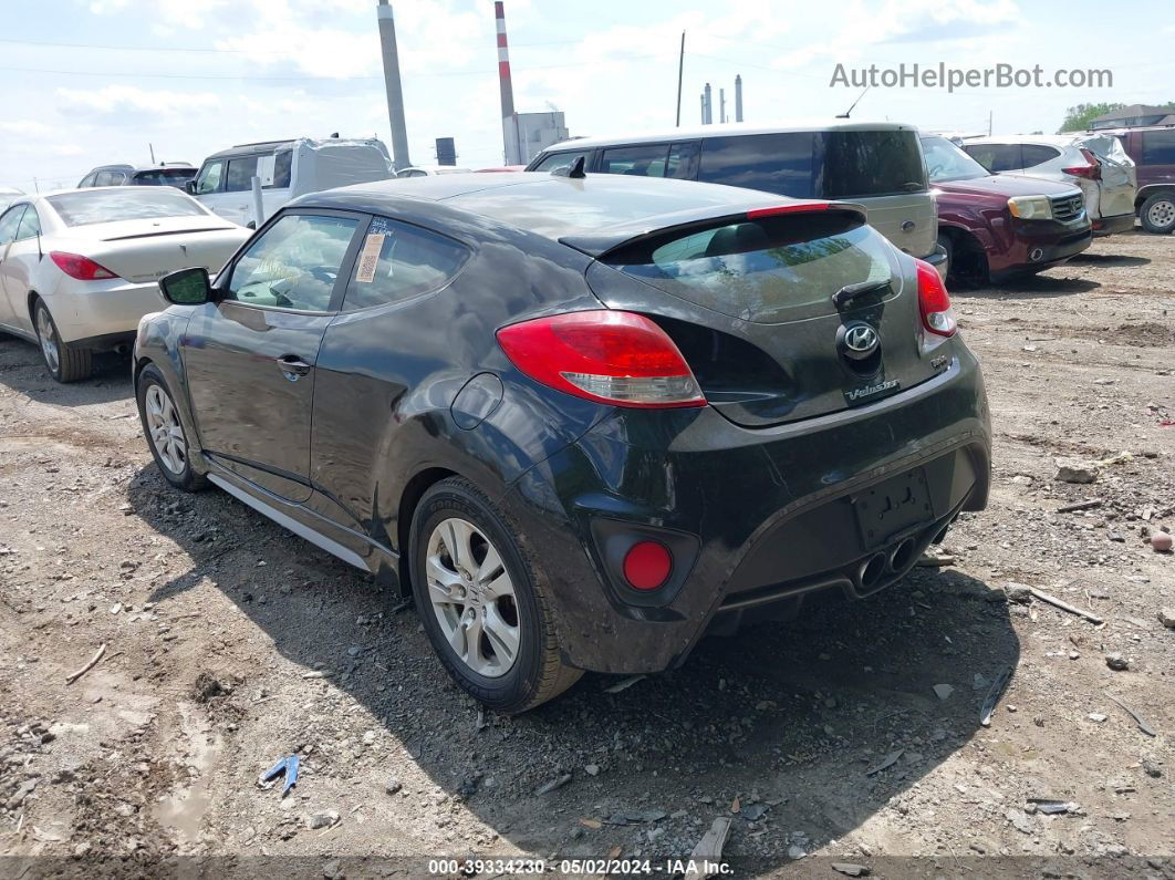 2013 Hyundai Veloster Turbo W/black Black vin: KMHTC6AE4DU169966