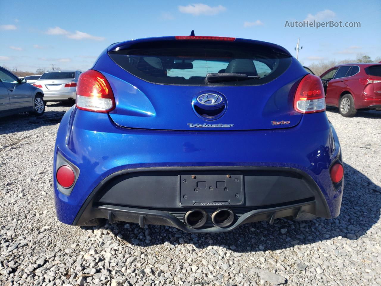 2013 Hyundai Veloster Turbo Blue vin: KMHTC6AE4DU170972