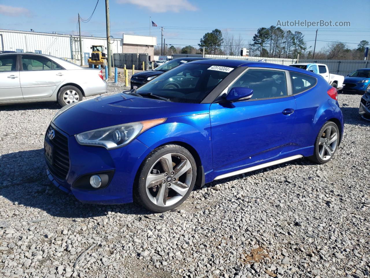 2013 Hyundai Veloster Turbo Blue vin: KMHTC6AE4DU170972