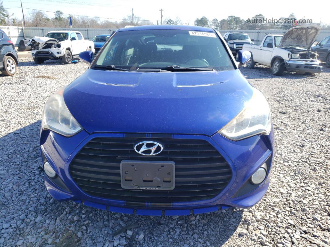 2013 Hyundai Veloster Turbo Blue vin: KMHTC6AE4DU170972