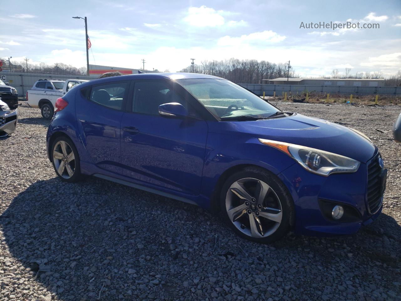 2013 Hyundai Veloster Turbo Blue vin: KMHTC6AE4DU170972