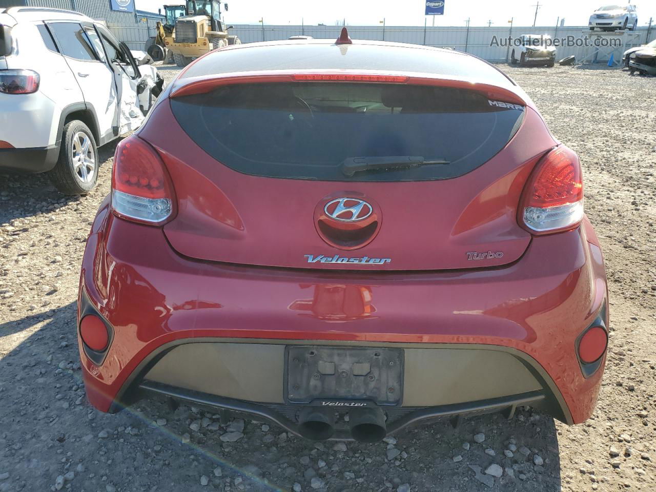 2013 Hyundai Veloster Turbo Red vin: KMHTC6AE4DU171989