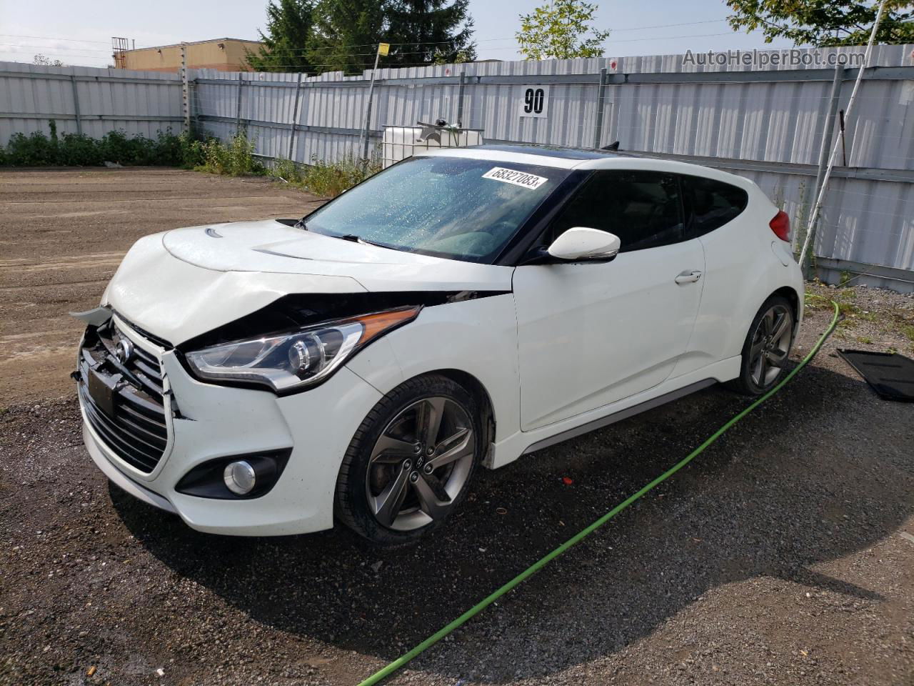 2013 Hyundai Veloster Turbo Белый vin: KMHTC6AE5DU086515