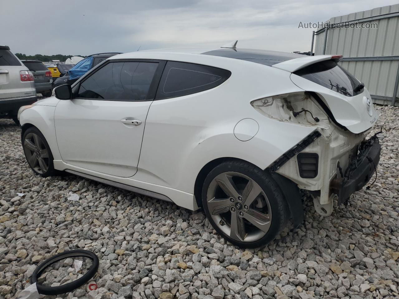 2013 Hyundai Veloster Turbo White vin: KMHTC6AE5DU095358