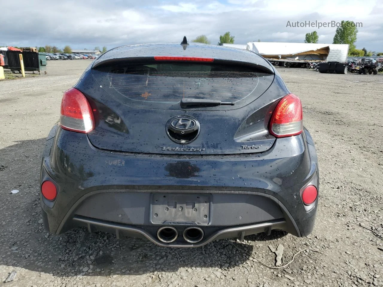 2013 Hyundai Veloster Turbo Black vin: KMHTC6AE5DU105922