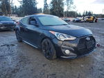 2013 Hyundai Veloster Turbo Black vin: KMHTC6AE5DU129279