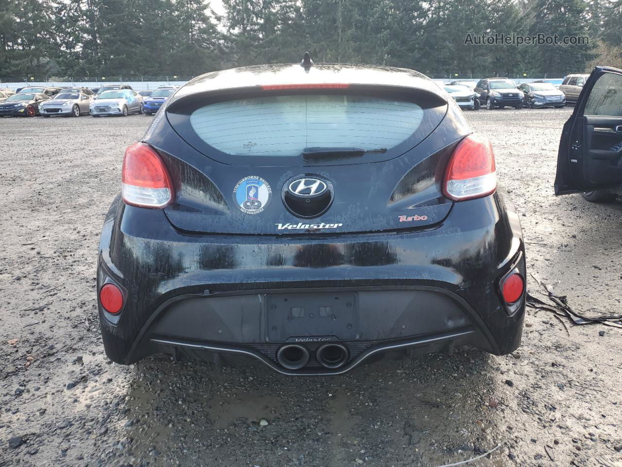 2013 Hyundai Veloster Turbo Black vin: KMHTC6AE5DU129279