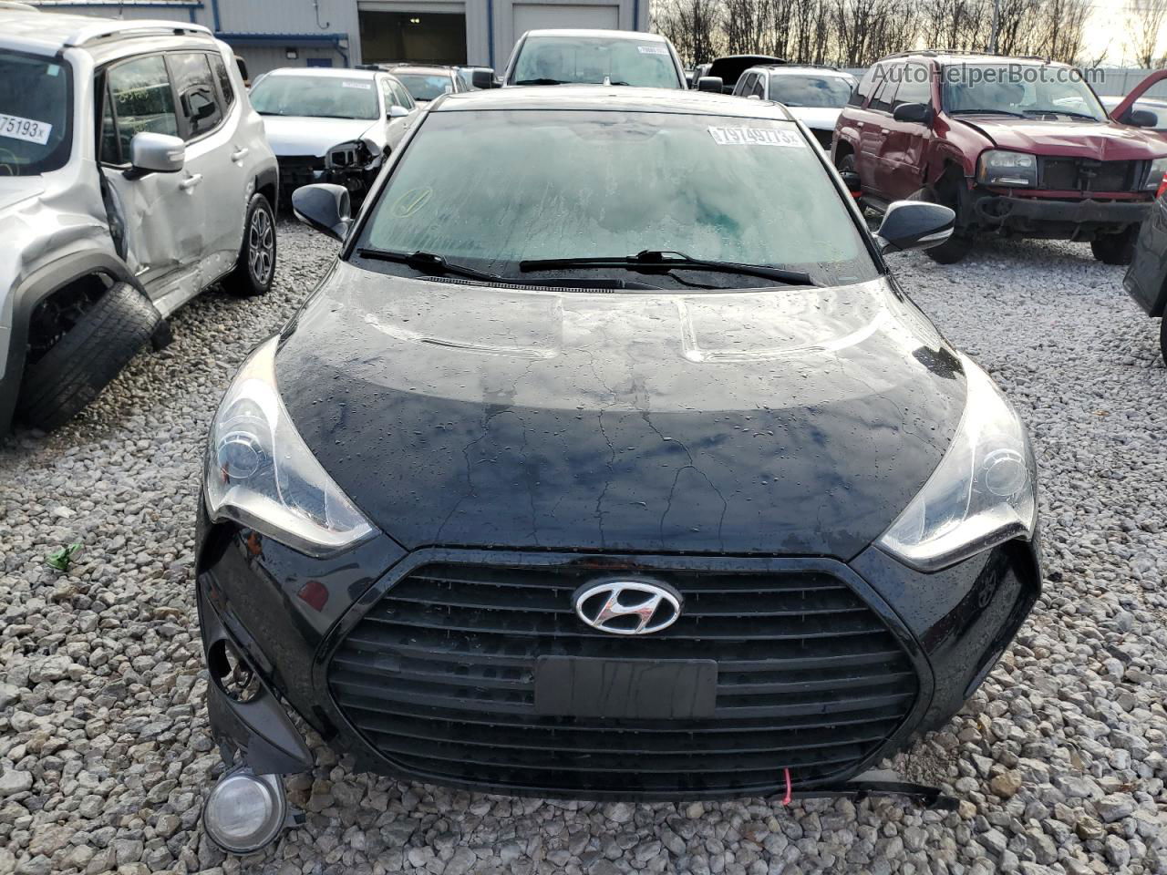 2013 Hyundai Veloster Turbo Black vin: KMHTC6AE5DU151346