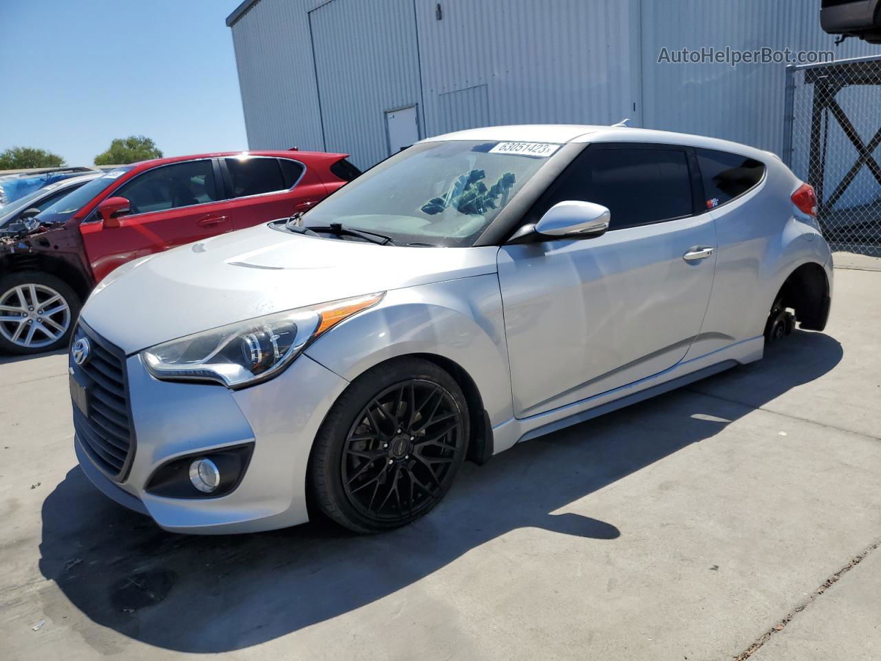 2013 Hyundai Veloster Turbo Silver vin: KMHTC6AE5DU174562